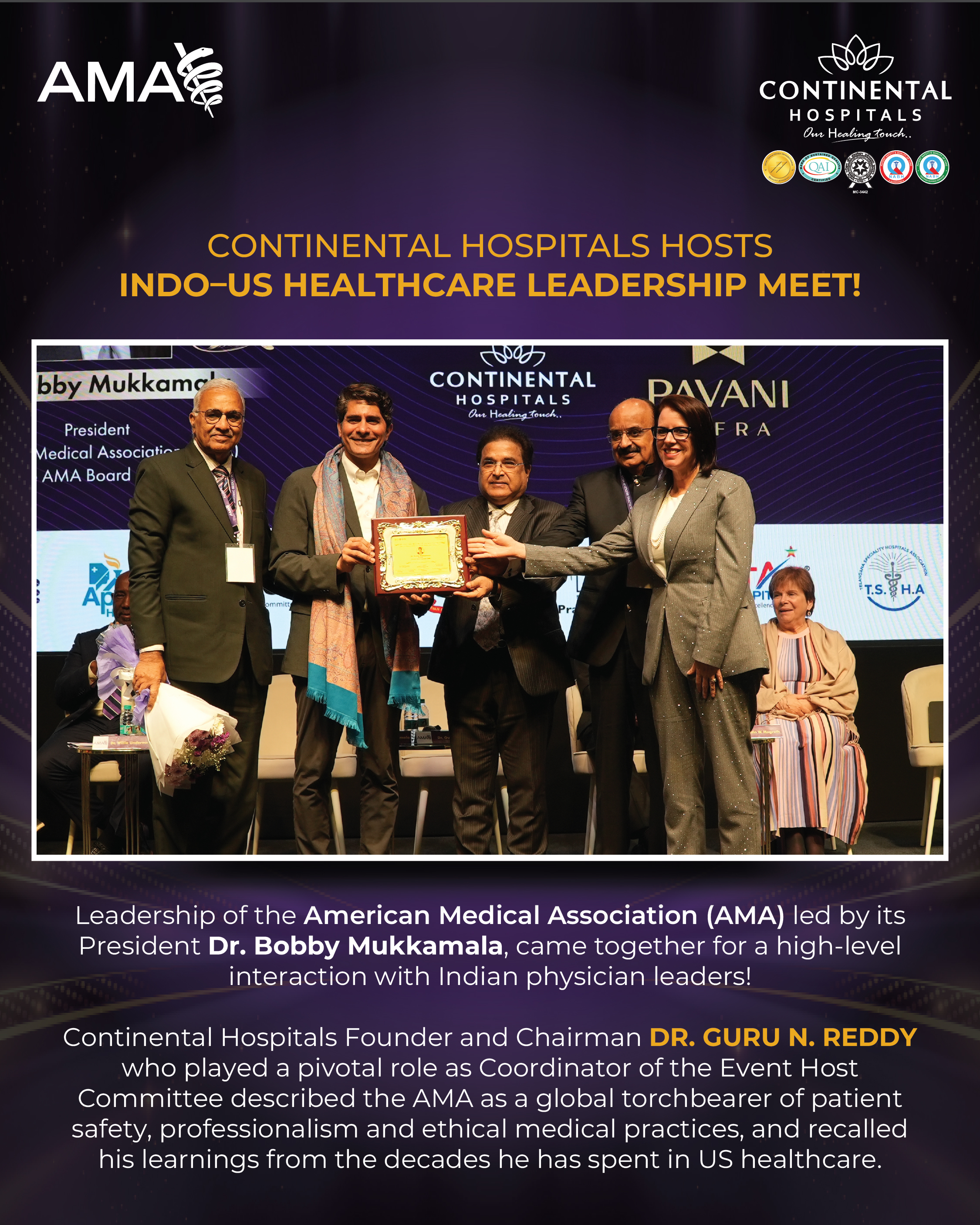 AMA Leadership Meet at Continental Hospitals | Indo–US Healthcare