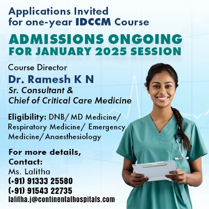 Indian diploma in critical care medicine course IDCCM