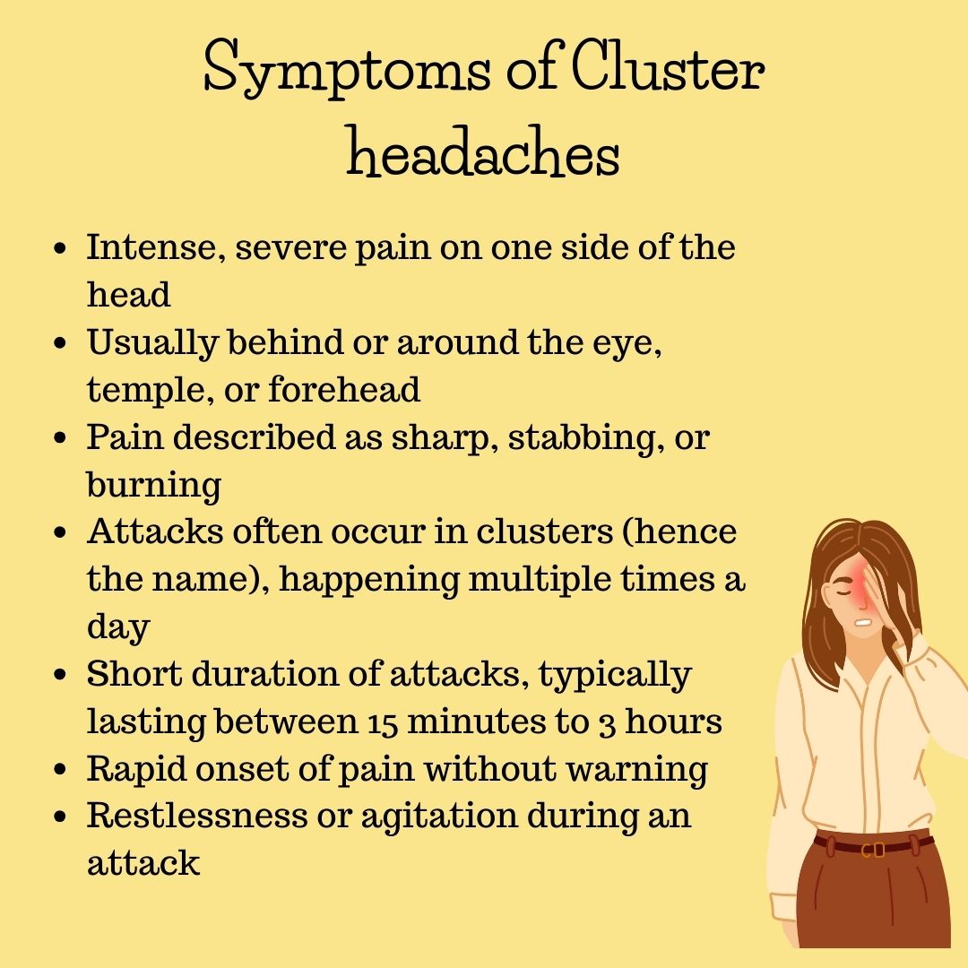 Symptoms of Cluster headaches