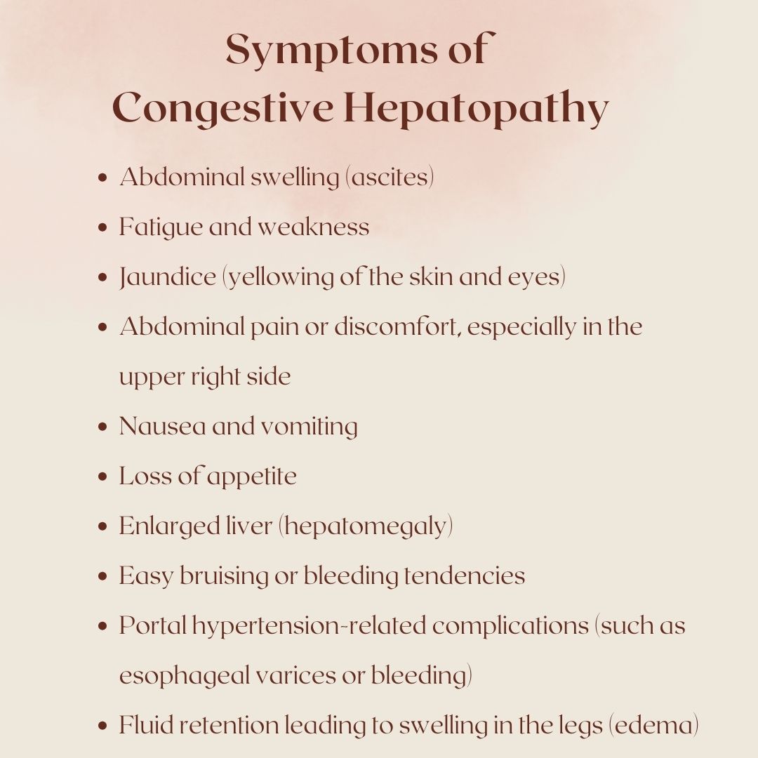 Symptoms of Congestive Hepatopathy