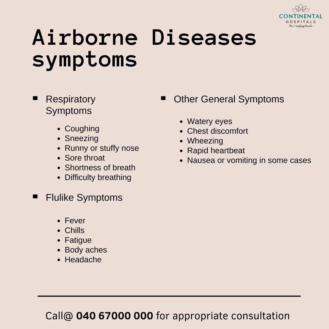 Airborne Diseases symptoms