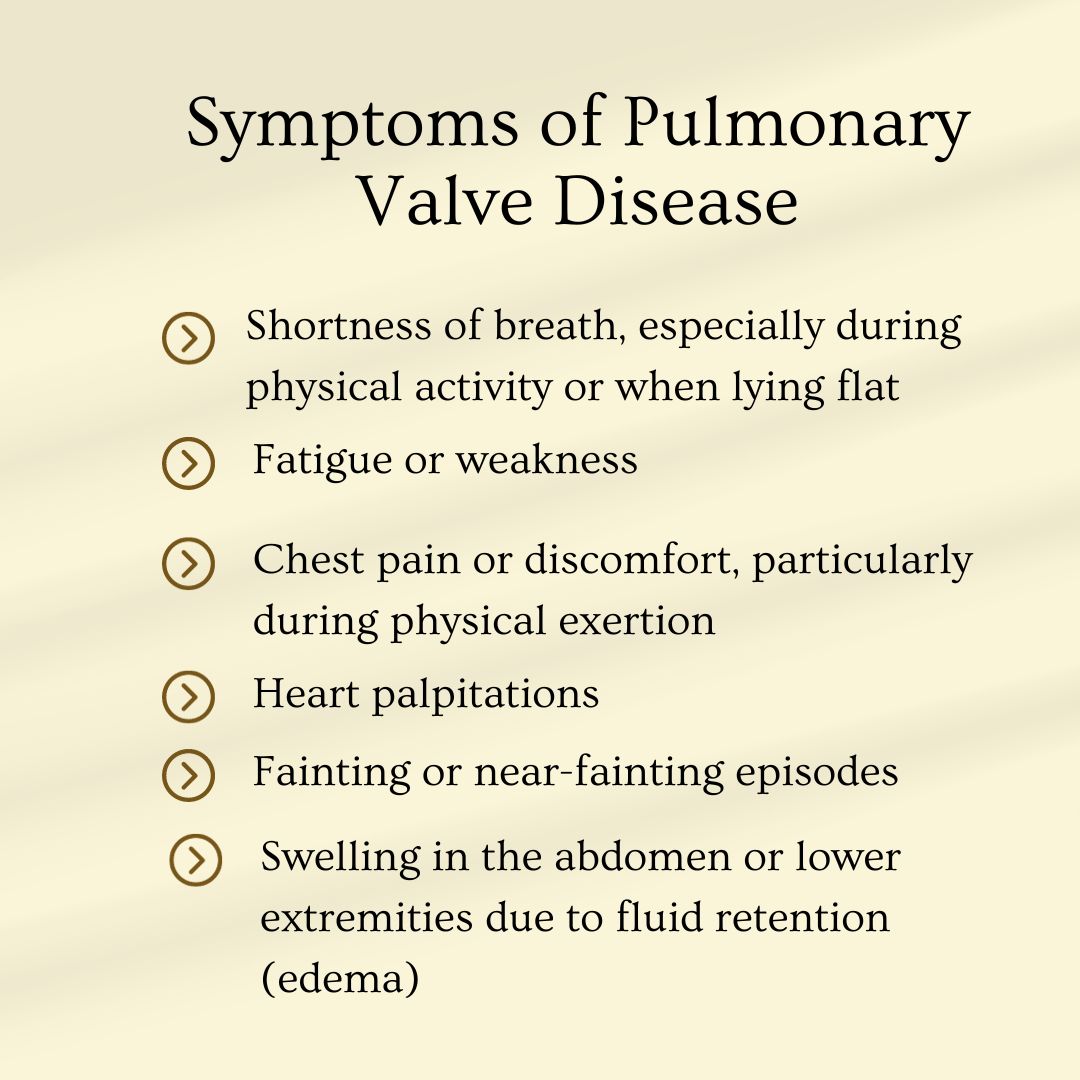 Symptoms of Pulmonary Valve Disease