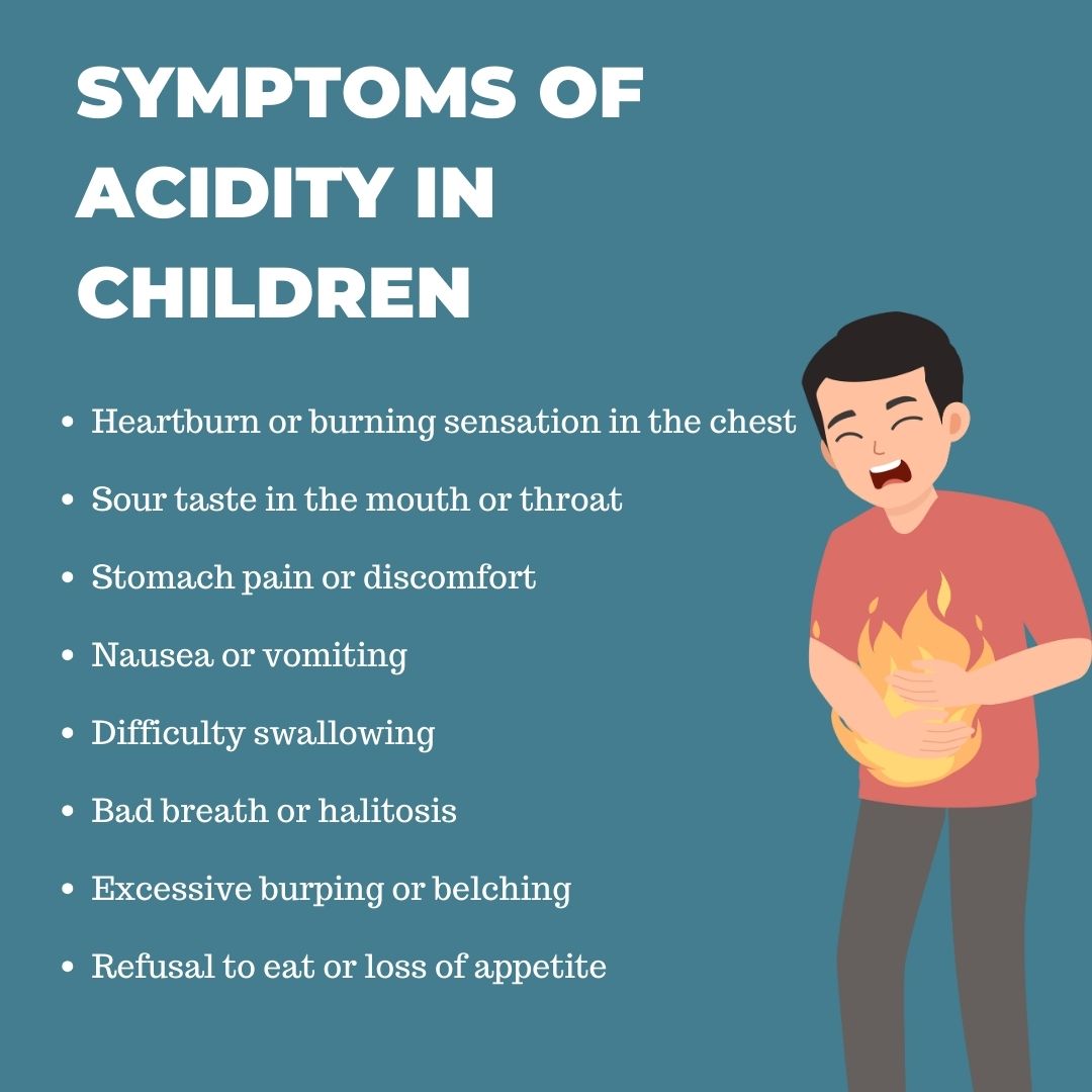 Symptoms of Acidity in Children