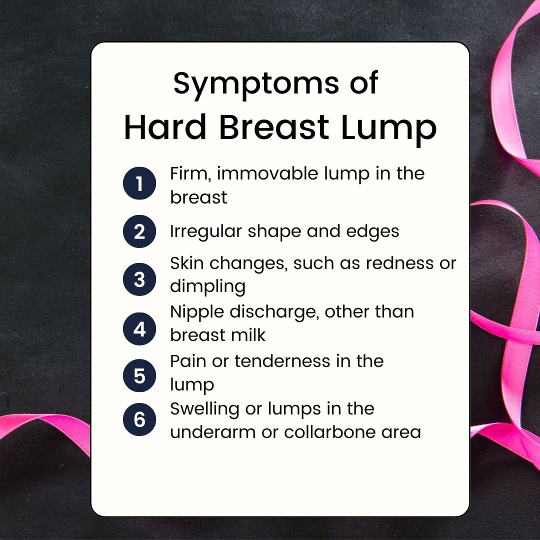 Symptoms of Hard Breast Lump